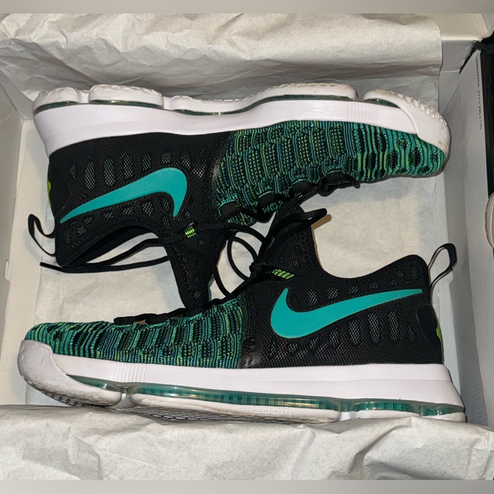 Nike KD 9 Birds of Paradise Clear Jade/Black Men’s Size 13 Excellent Condition